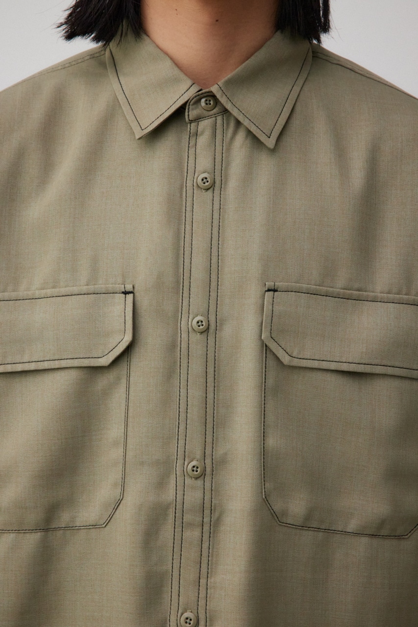 アウトステッチCPOシャツ KHA FREE