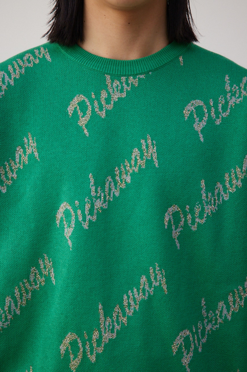 Yves Saint Laurent 半袖ニット ターコイズ・ゴールド Yves Saint Laurent 半袖ニット ターコイズ・ゴールド Saint