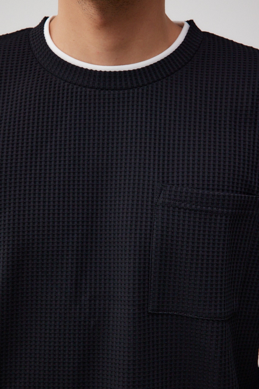 レイヤードロングT BLK FREE
