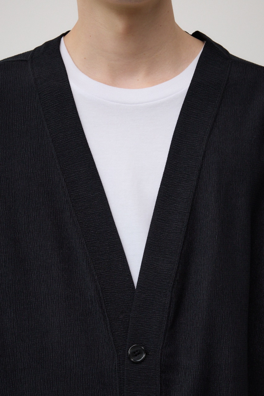 楊柳1ボタンカーディガン BLK L