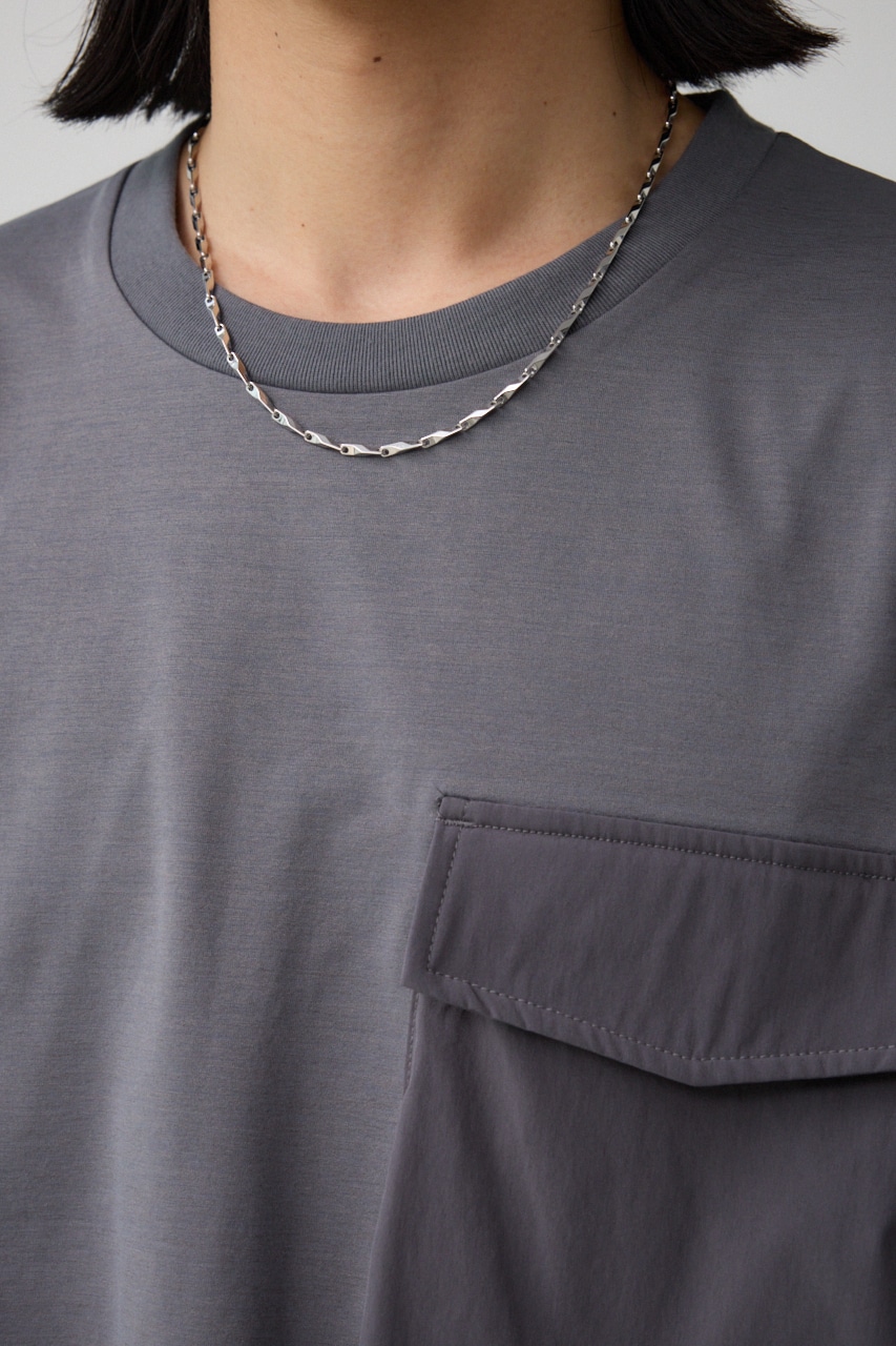 ストレッチスラブ天竺ビッグポケT GRY FREE