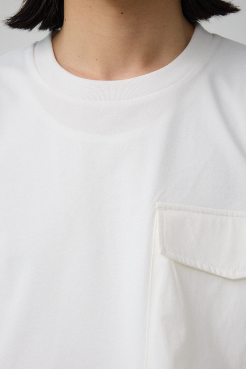 ストレッチスラブ天竺ビッグポケT WHT FREE