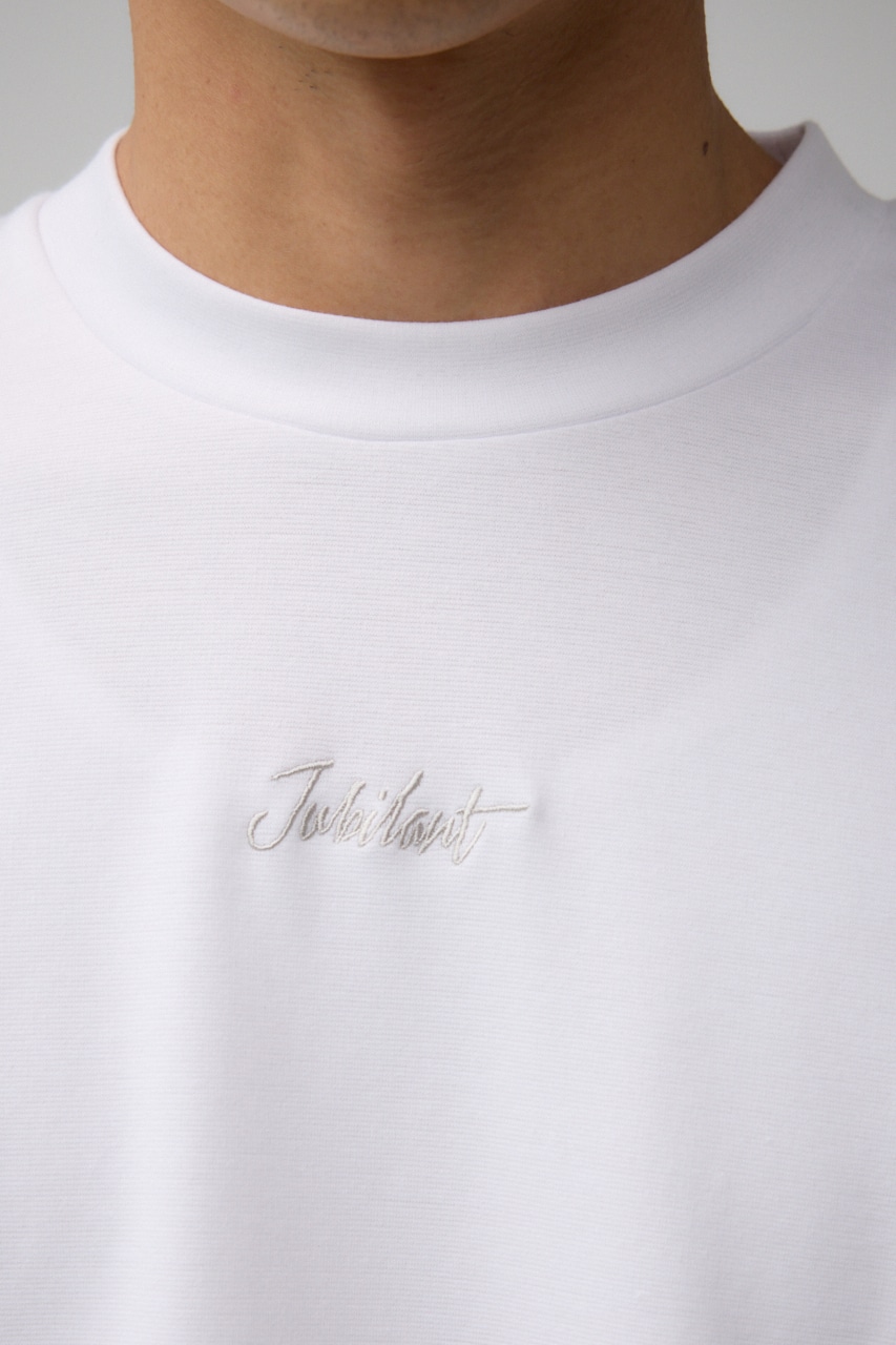 ピンタック1ポイント刺繍TEE WHT FREE