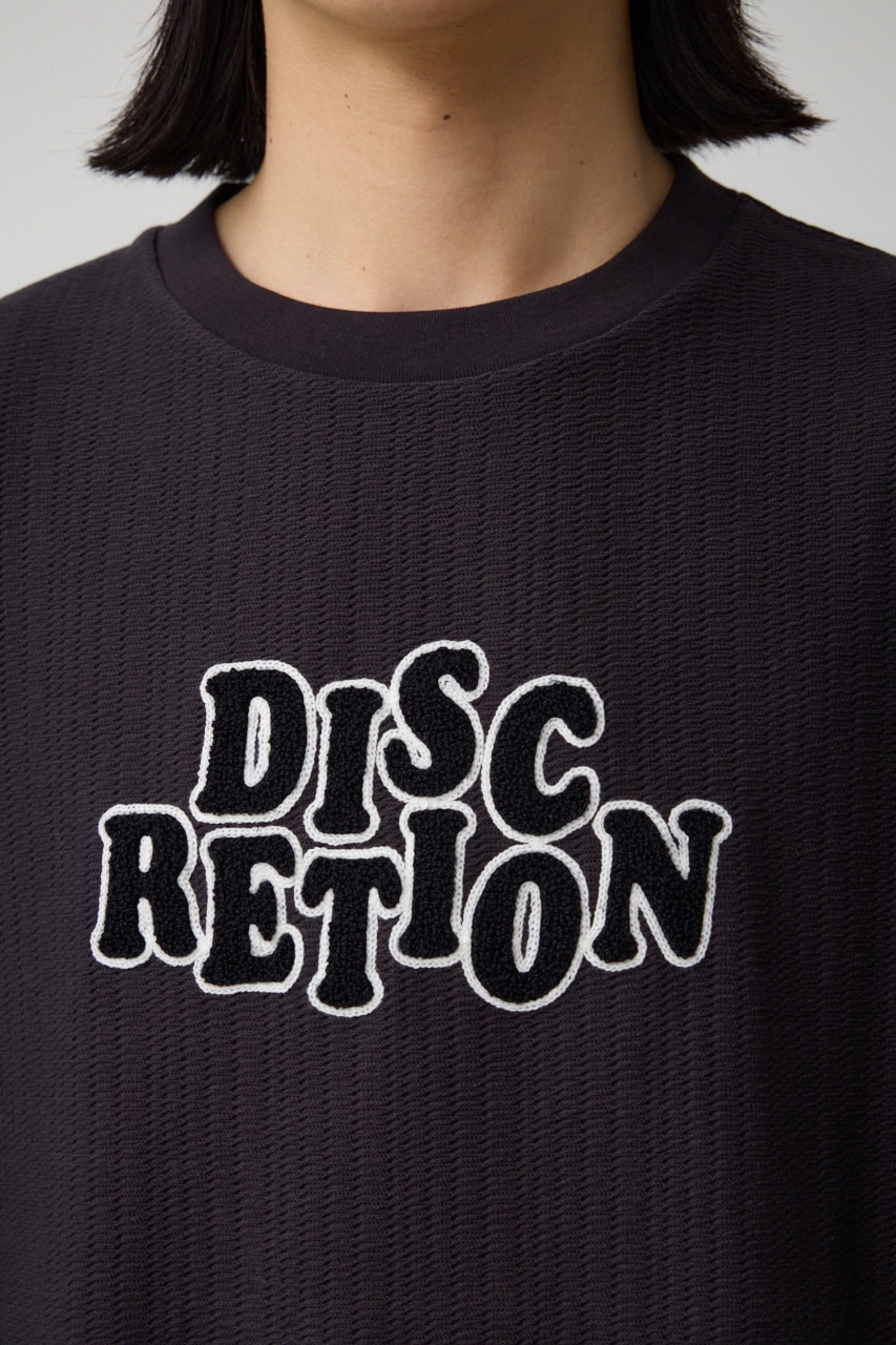 DISC RETION 相良刺繍TEE L/BLK FREE