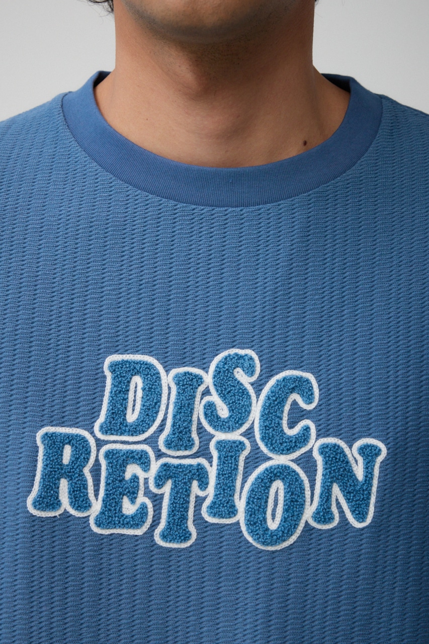 DISC RETION 相良刺繍TEE L/BLU FREE