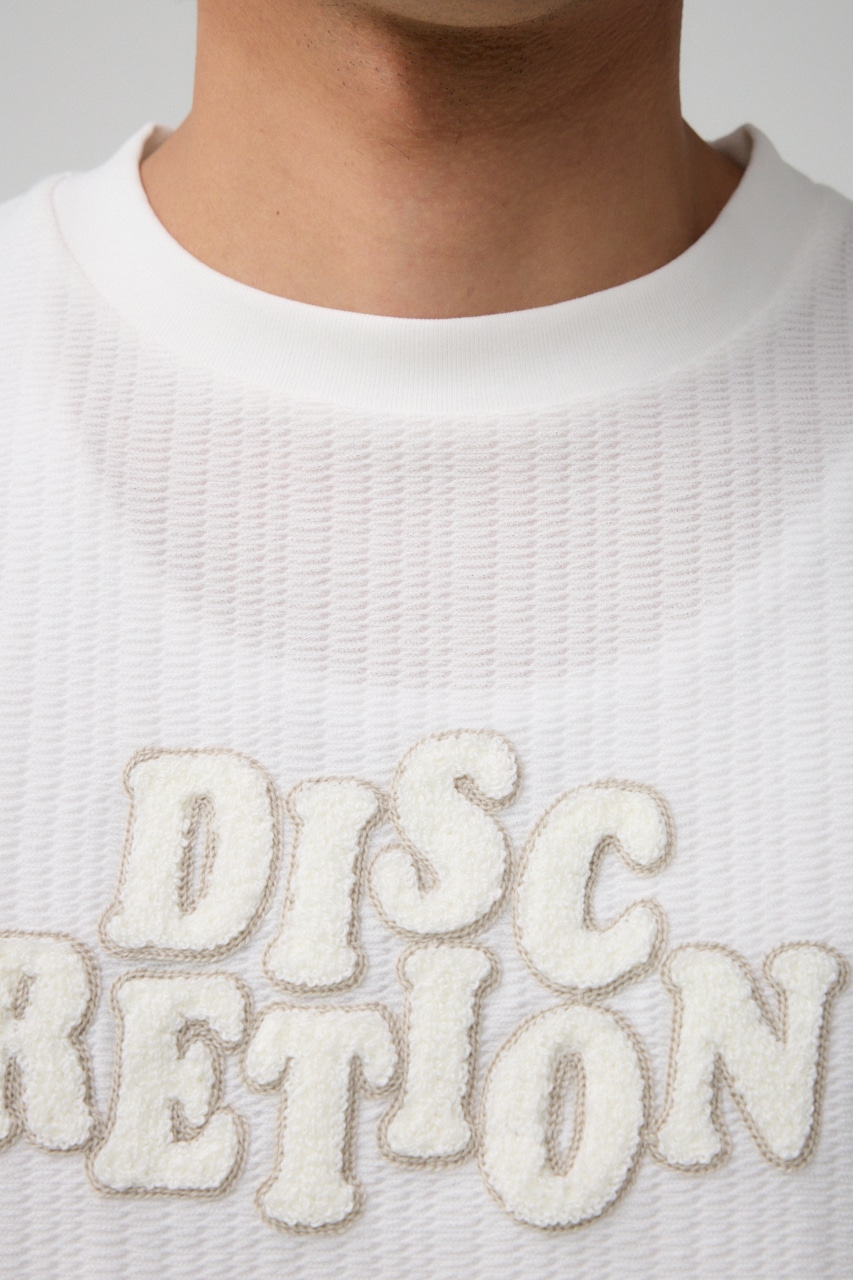 DISC RETION 相良刺繍TEE WHT FREE