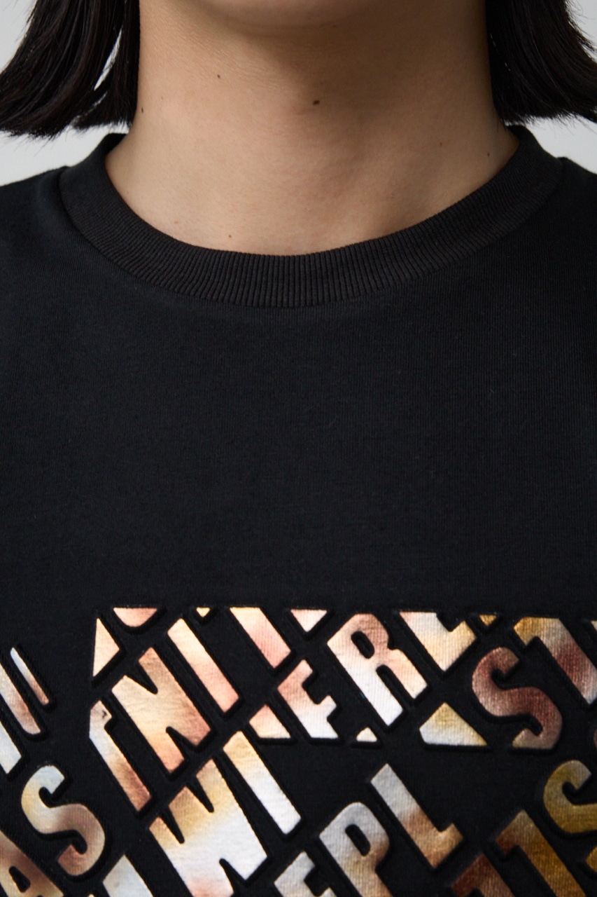 ブロンズエンボス半袖TEE BLK FREE