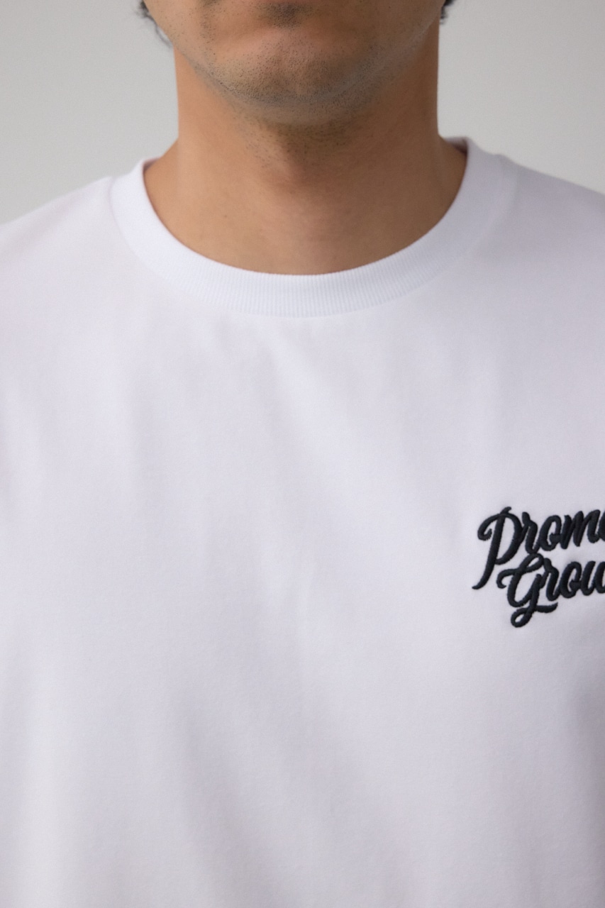 ハートゴールド発泡プリントTEE WHT L