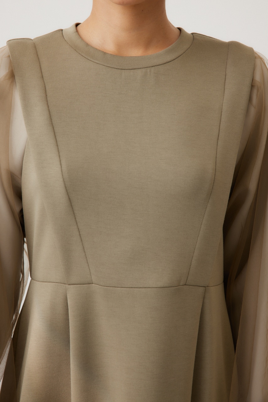 チュールスリーブドッキングワンピース KHA FREE