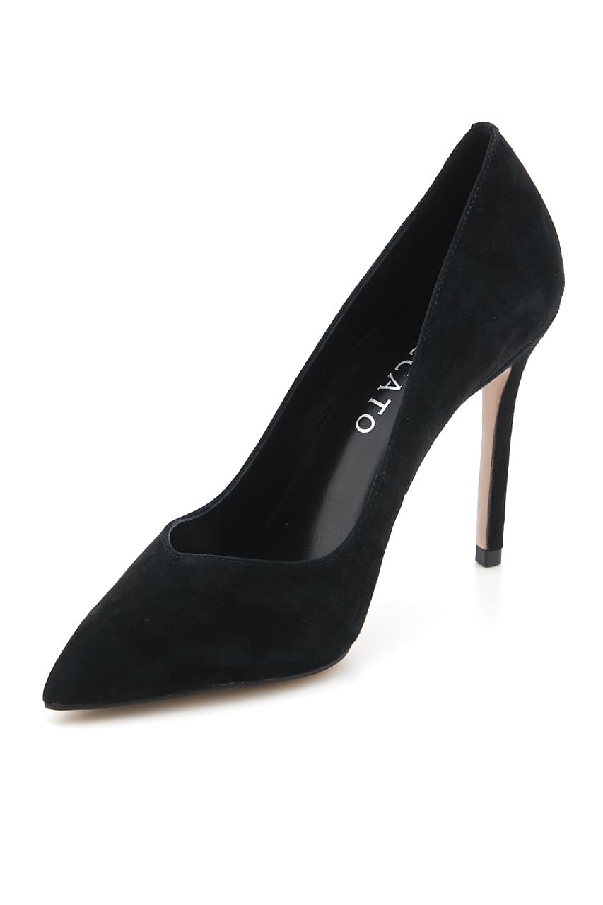 スティレットヒールVパンプス D/BLK 24.0cm