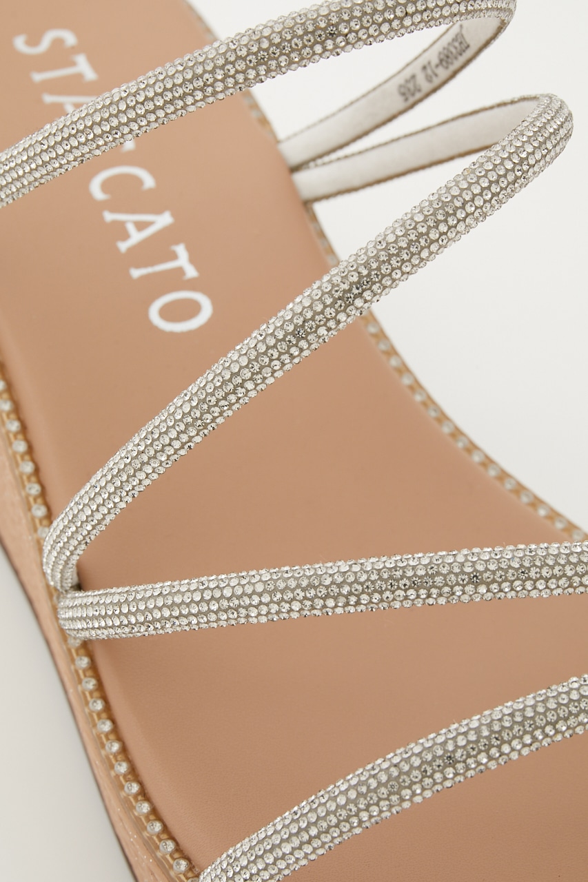 コードストラップウェッジヒールサンダル SLV 24.0cm