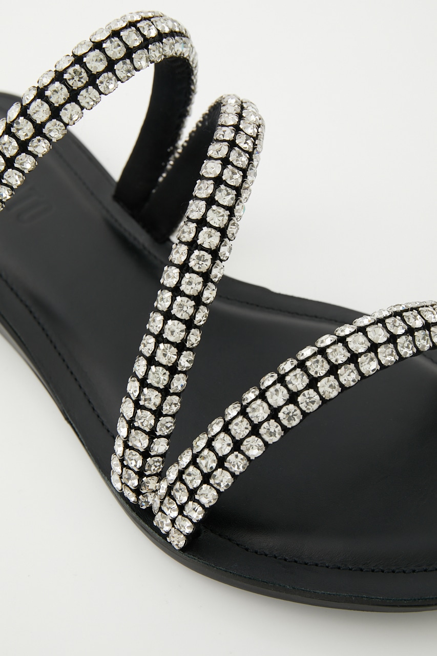 クリスタルクロスループフラット 柄BLK 24.0cm