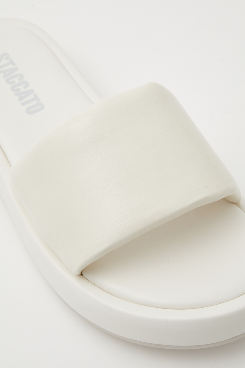 ラウンディッシュスリッパサンダル WHT 22.0cm