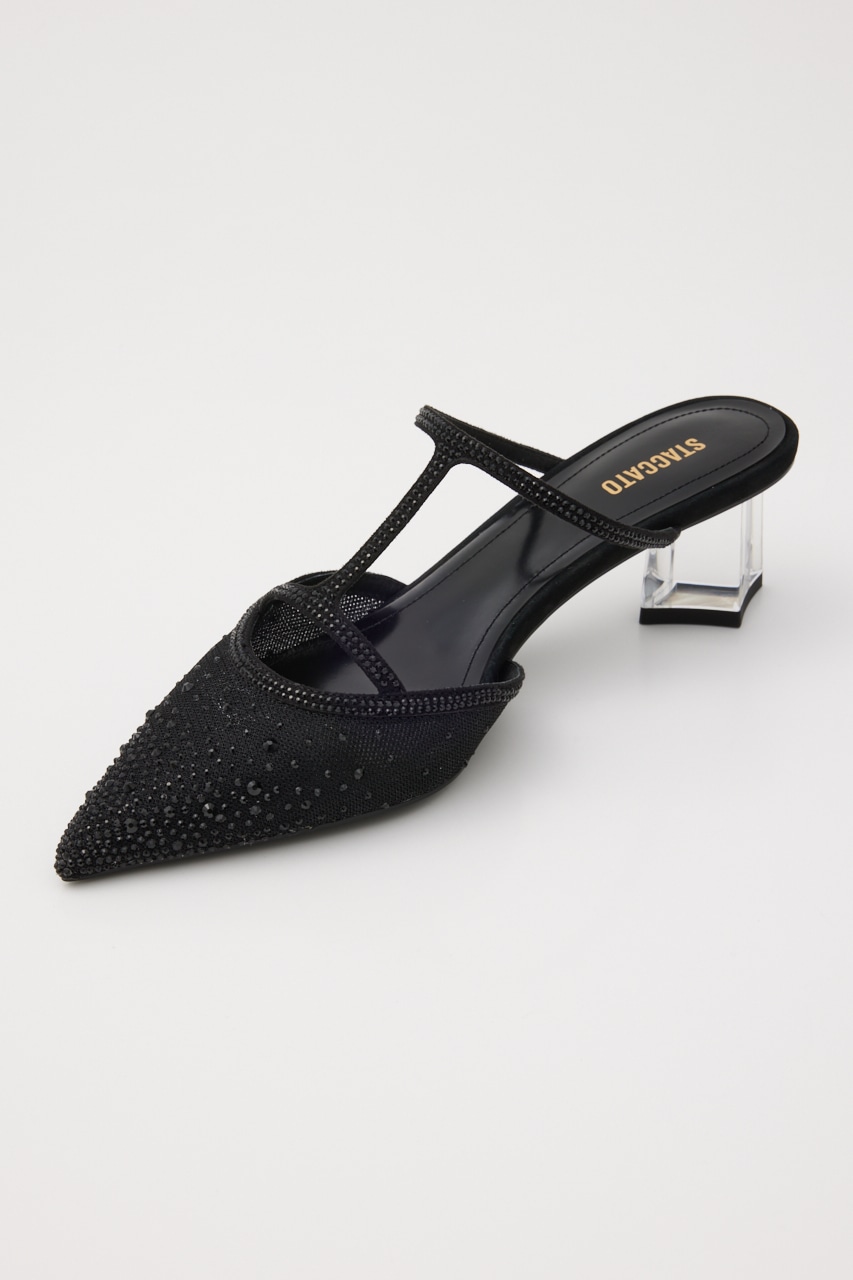 バブエラシースルーミュール BLK 24.5cm