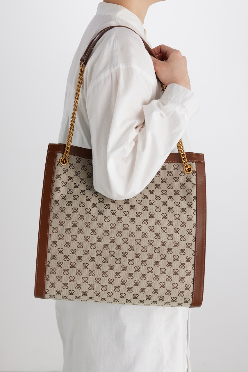 モノグラムスクエアトートバッグ 柄BRN FREE