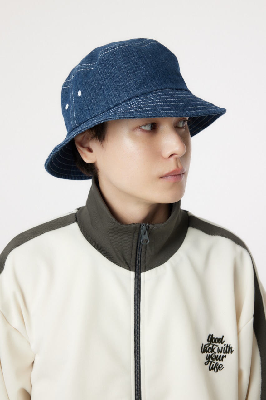 RODEO CROWNS WIDE BOWL | washed-denim bucket HAT (帽子