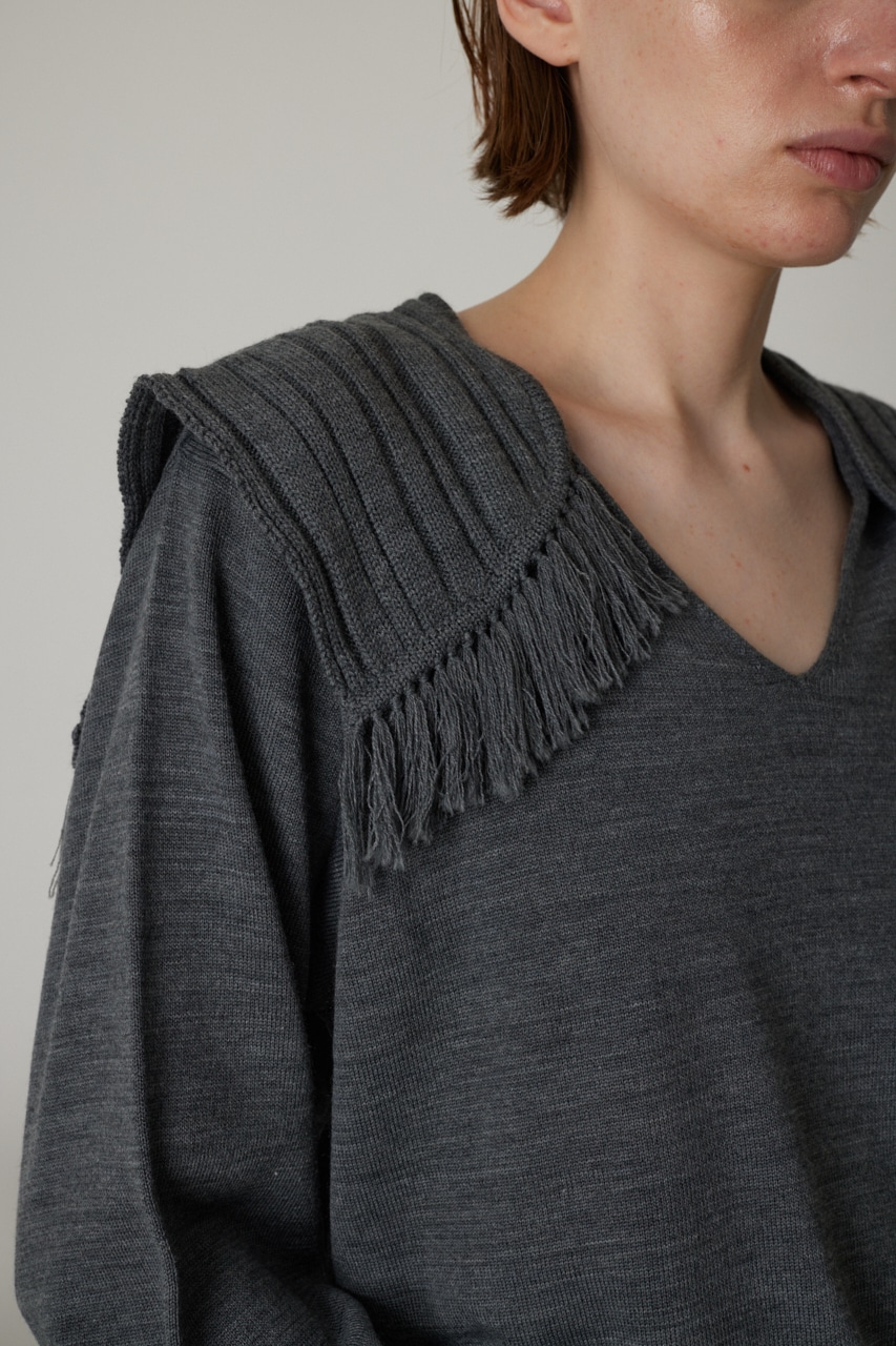 RIM.ARK | Shoulder design knit tops (KNITWEAR ) |RIM.ARK ONLINE STORE