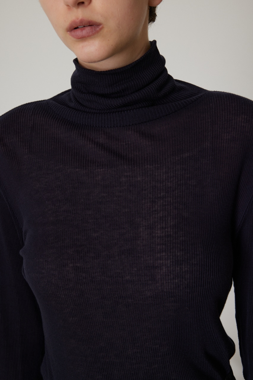 Standard turtleneck cut tops D/NVY FREE