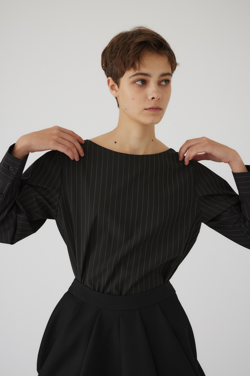 【LIMITED SALE】Shoulder volume scarf set BLK FREE