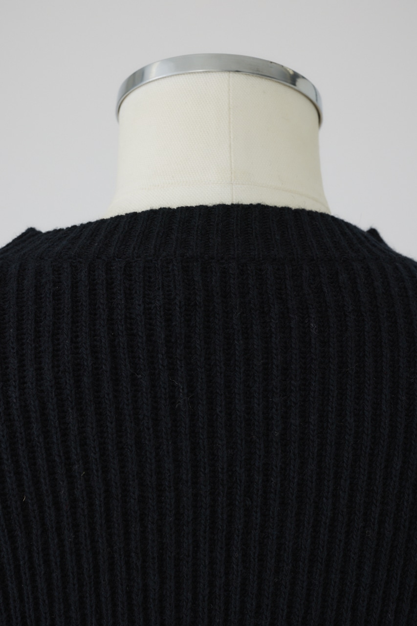 【LIMITED SALE】Curved mix color tunic BLK FREE