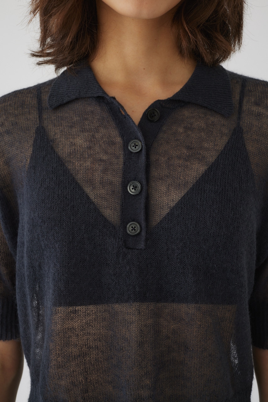 RIM.ARK リムアーク Mohair polo knit リムアーク RIM.ARK Mohair polo knit （L/GRN1