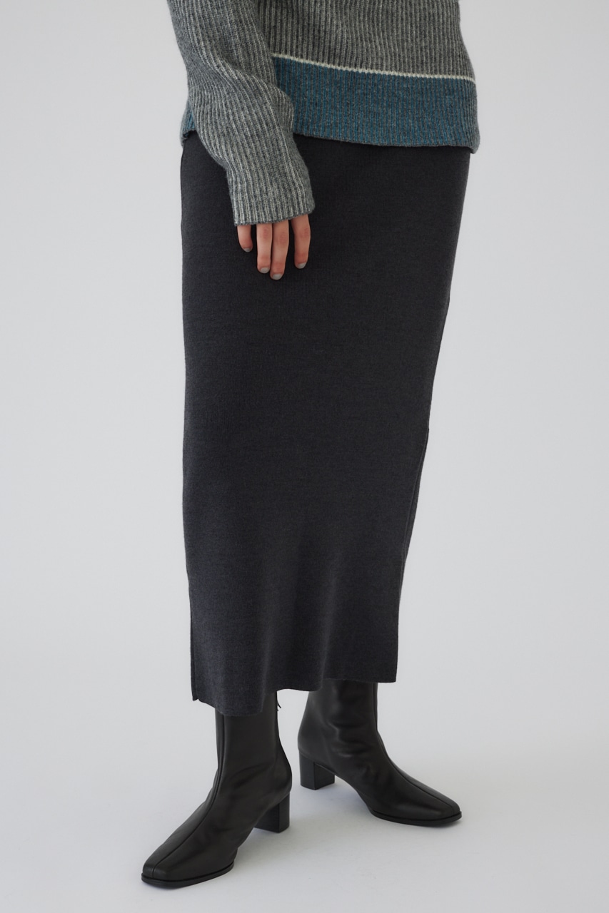 4type basic knit SK C.GRY 36