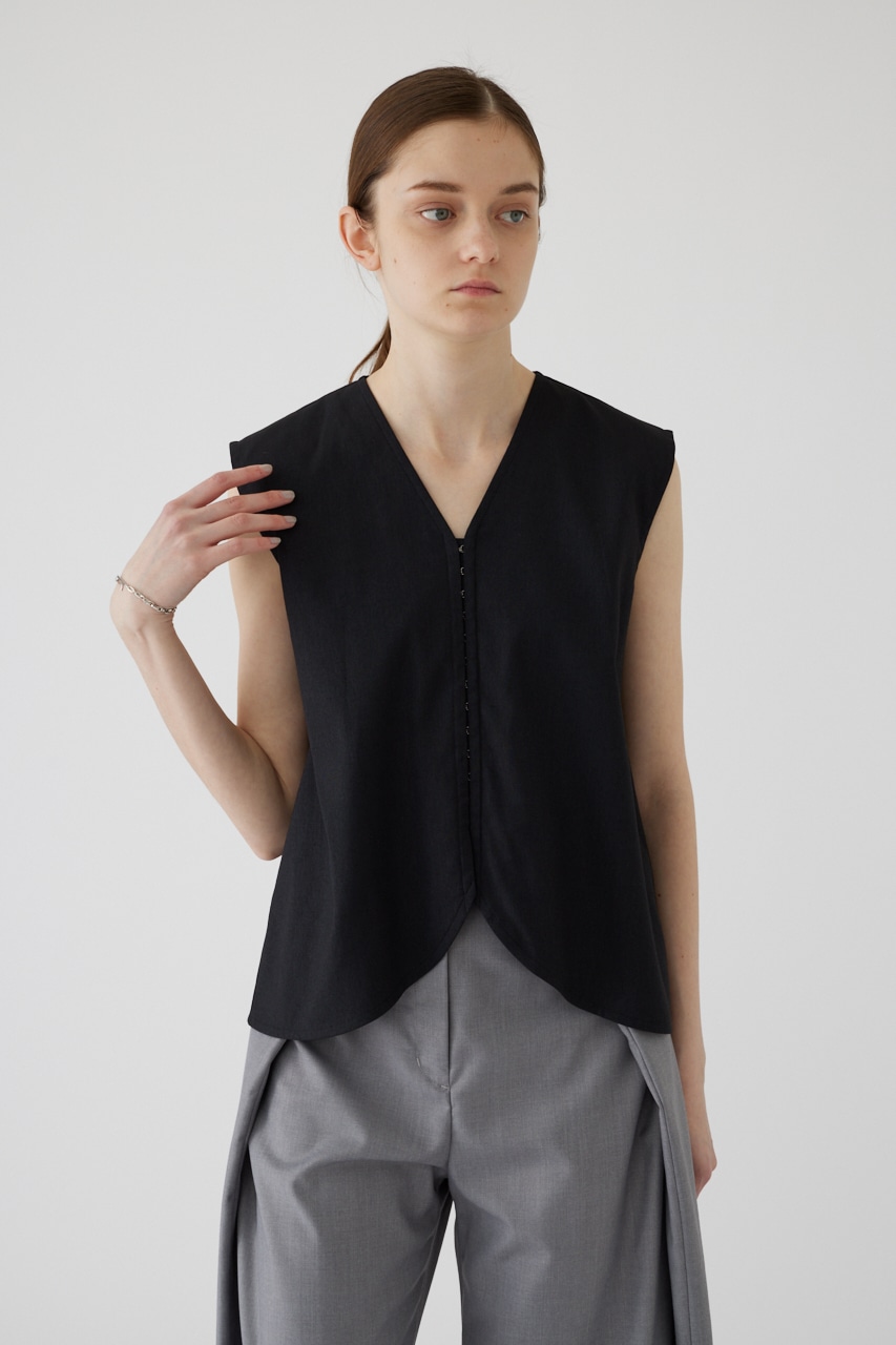 5/15- order start Linen mix vest tops BLK 38
