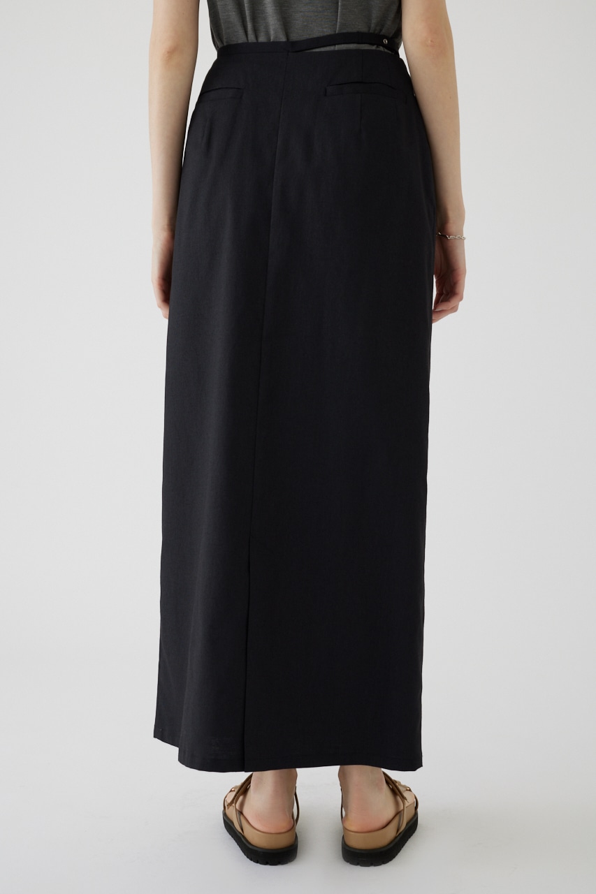 Linen mix asymmetry SK BLK 38