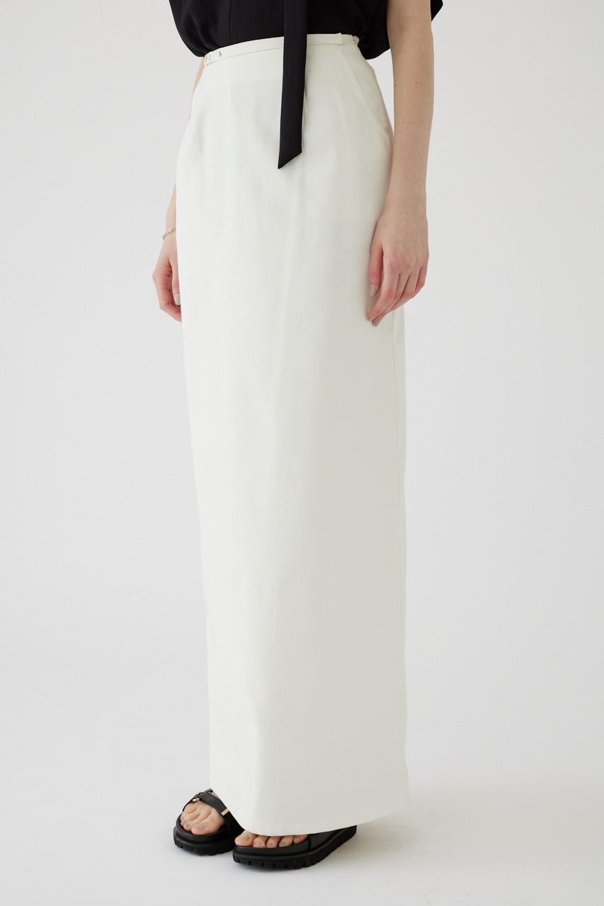 Linen mix asymmetry SK WHT 36