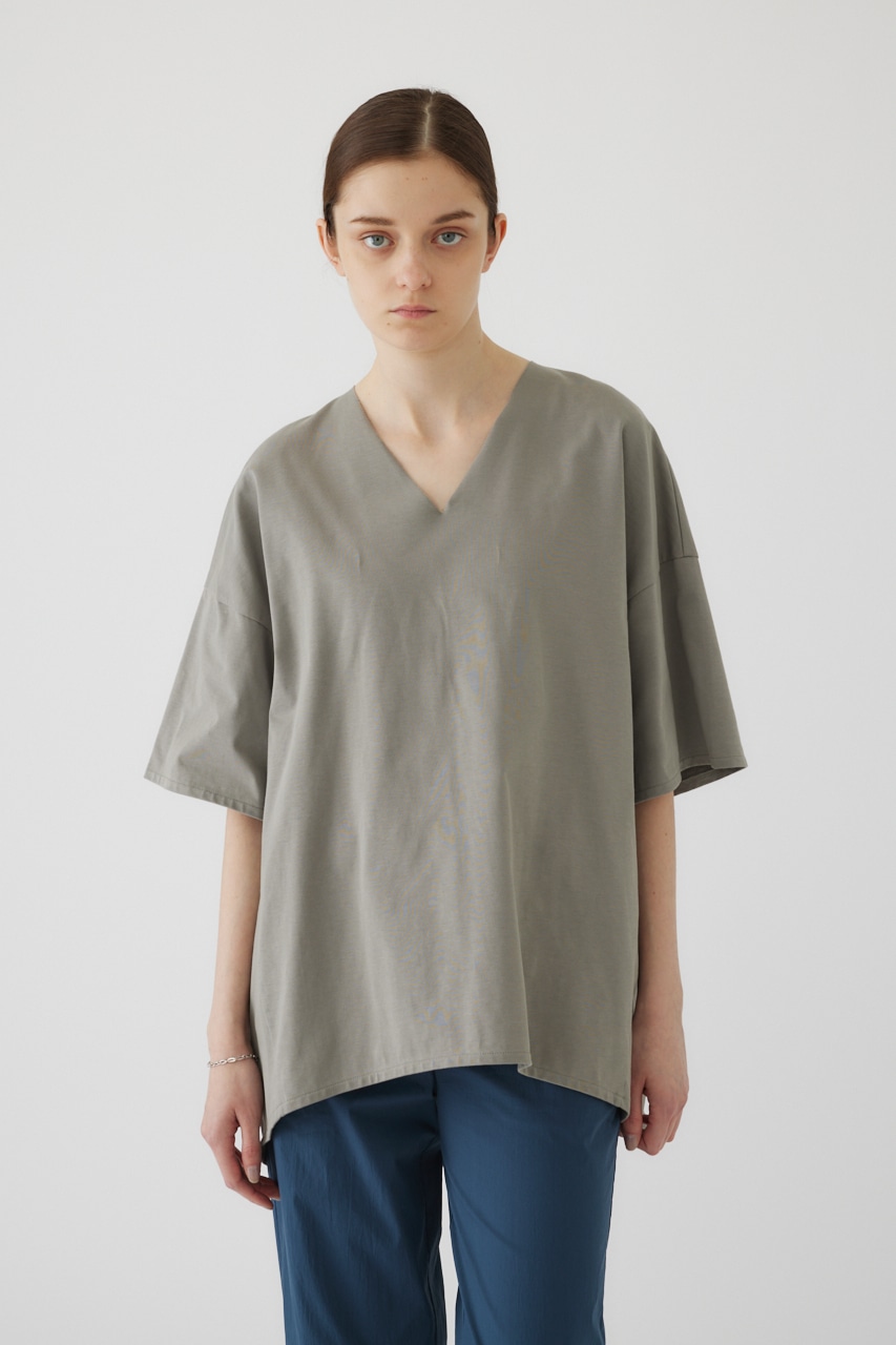 Oversized round T/SH L/GRY FREE
