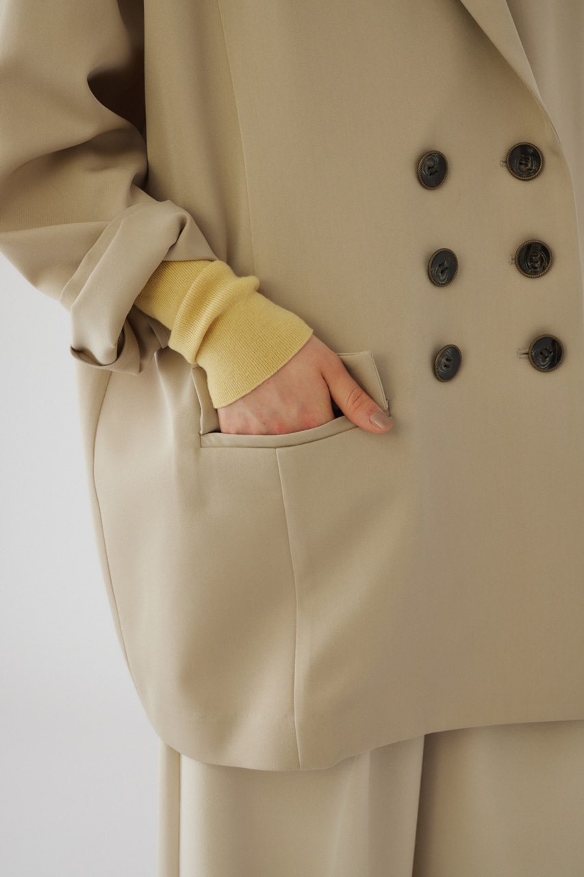 Big w-breasted JK L/BEG FREE