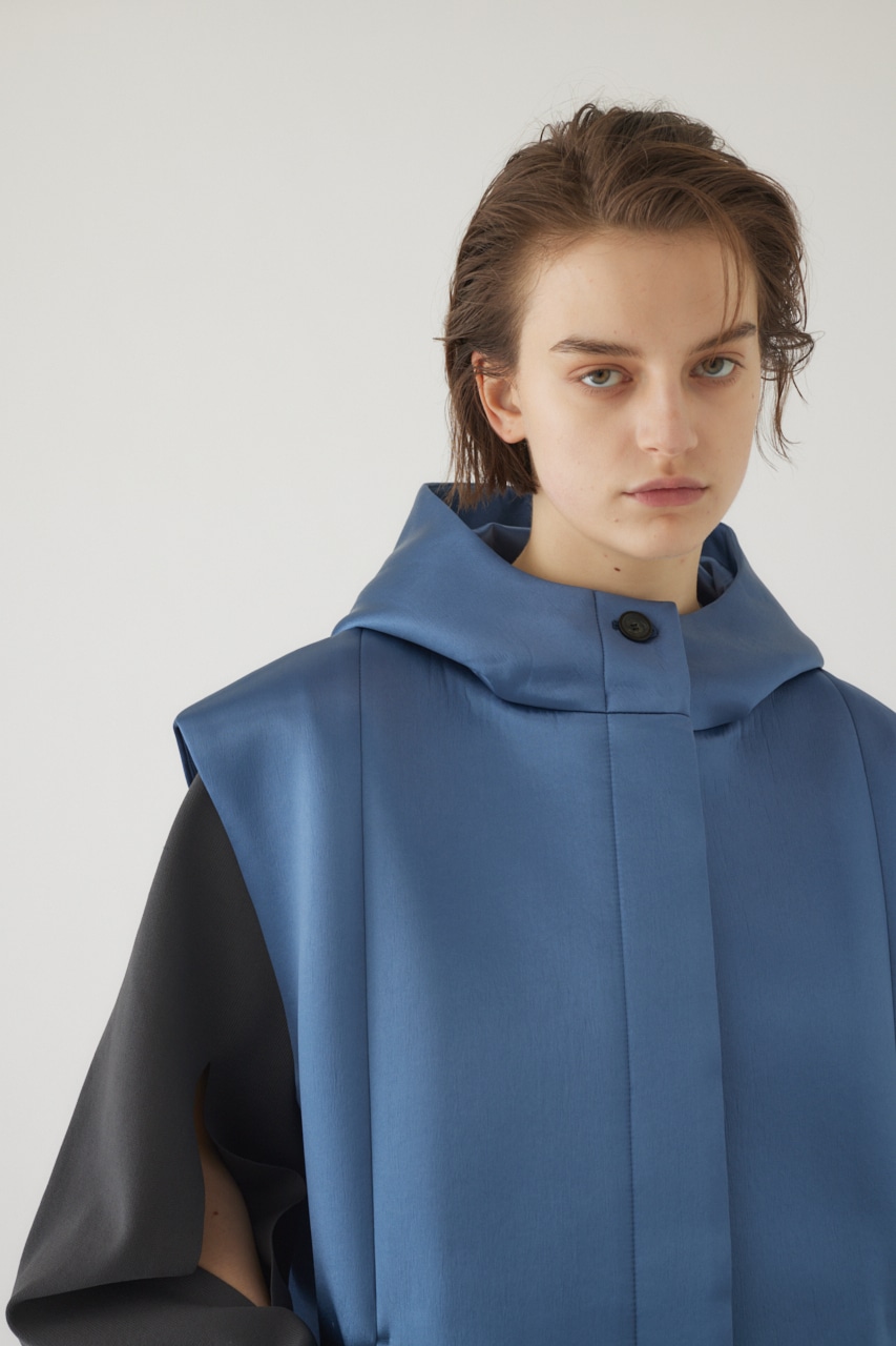 Bonding hoodie vest BLU FREE