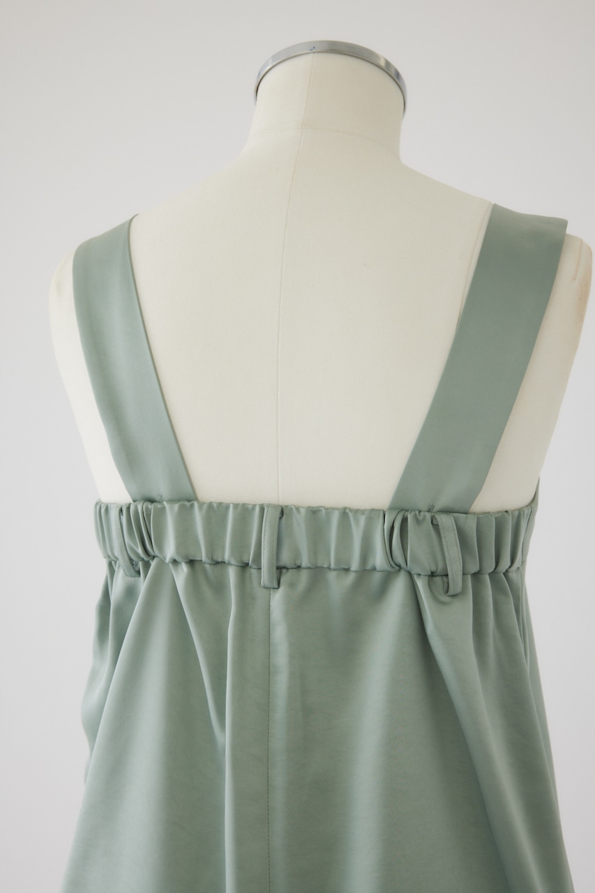 【LIMITED SALE】Satin slacks all in one GRN 36