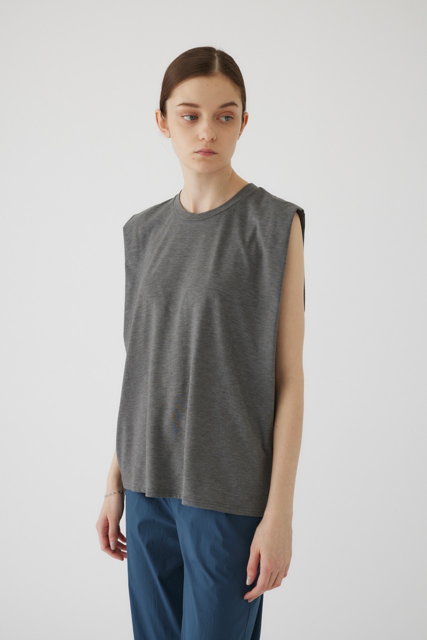 Smooth texture square tops T.GRY FREE
