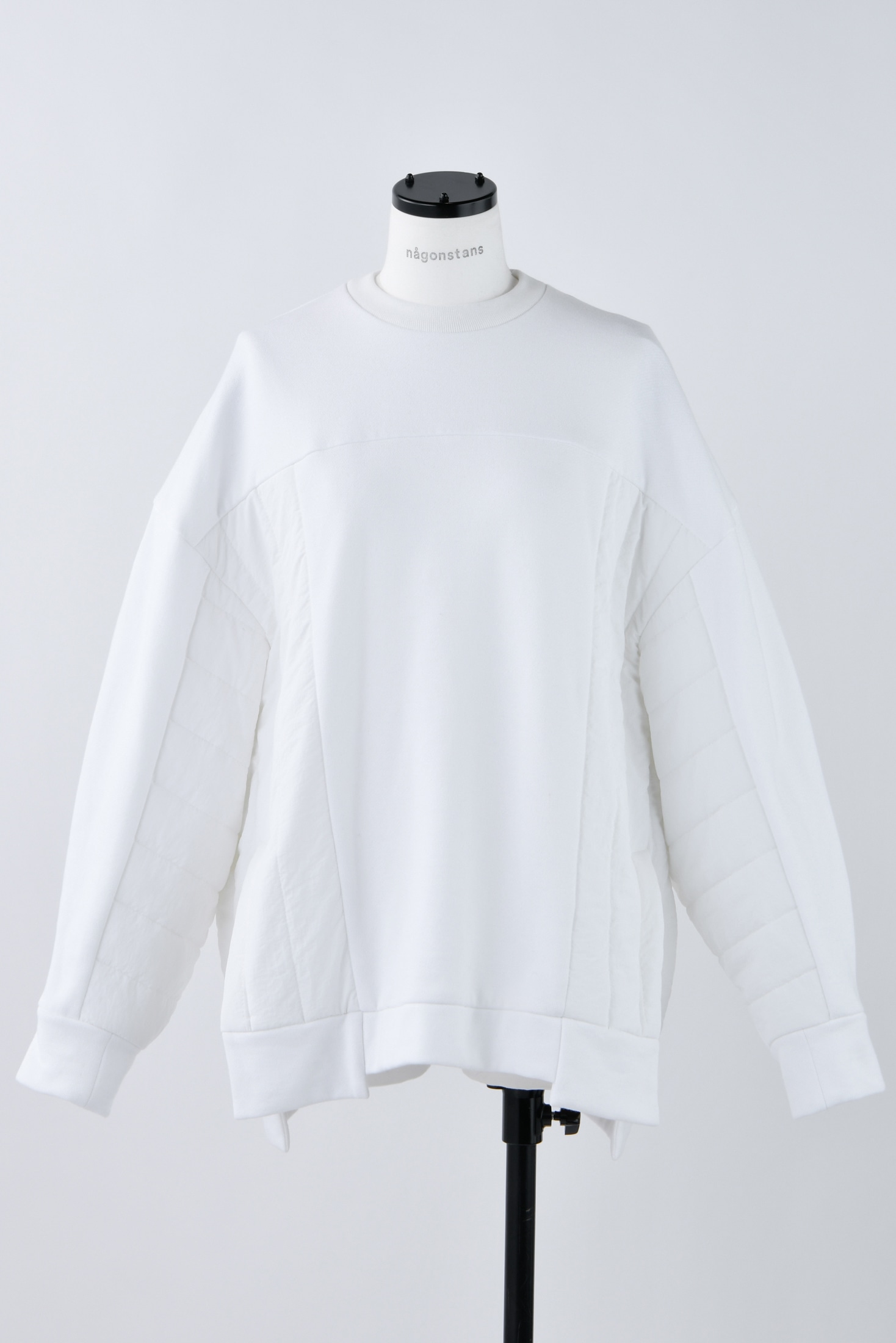 quilting combination pullover｜M｜WHT｜shirts and blouses