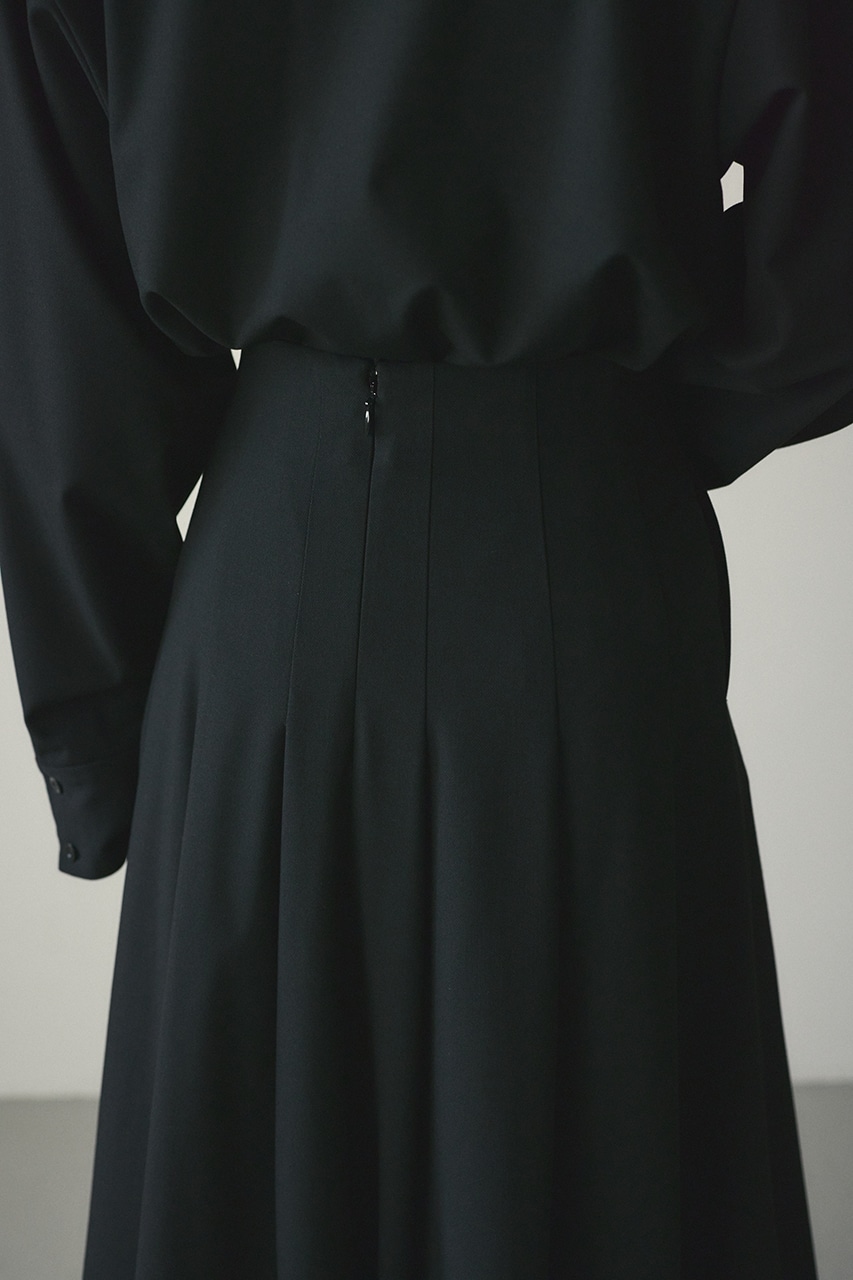 ボリュームフレアスカート BLK S