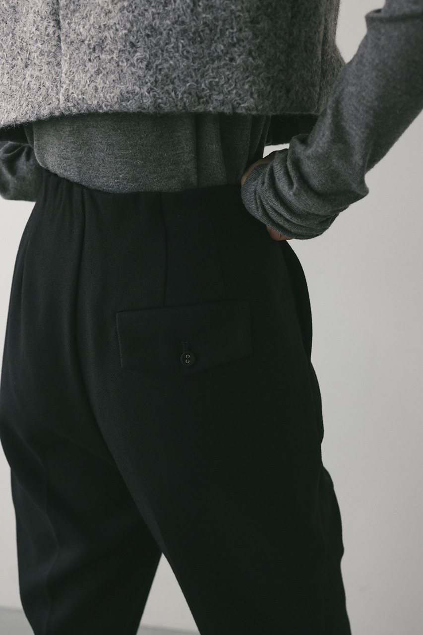センタープレスシガレットパンツ BLK S