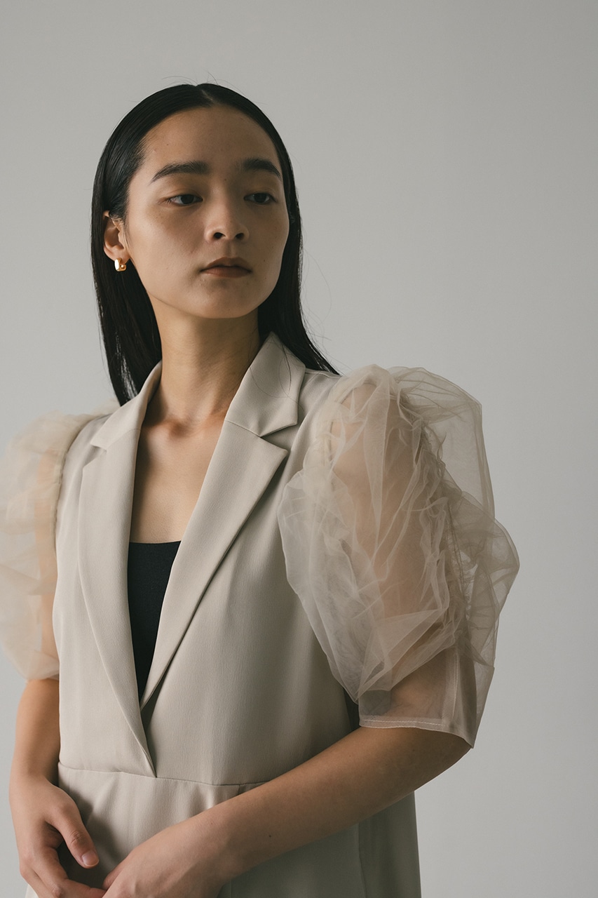 コンビネーションテーラーワンピース L/BEG M