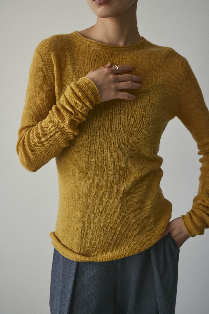 ロングスリーブソフトニット YEL FREE