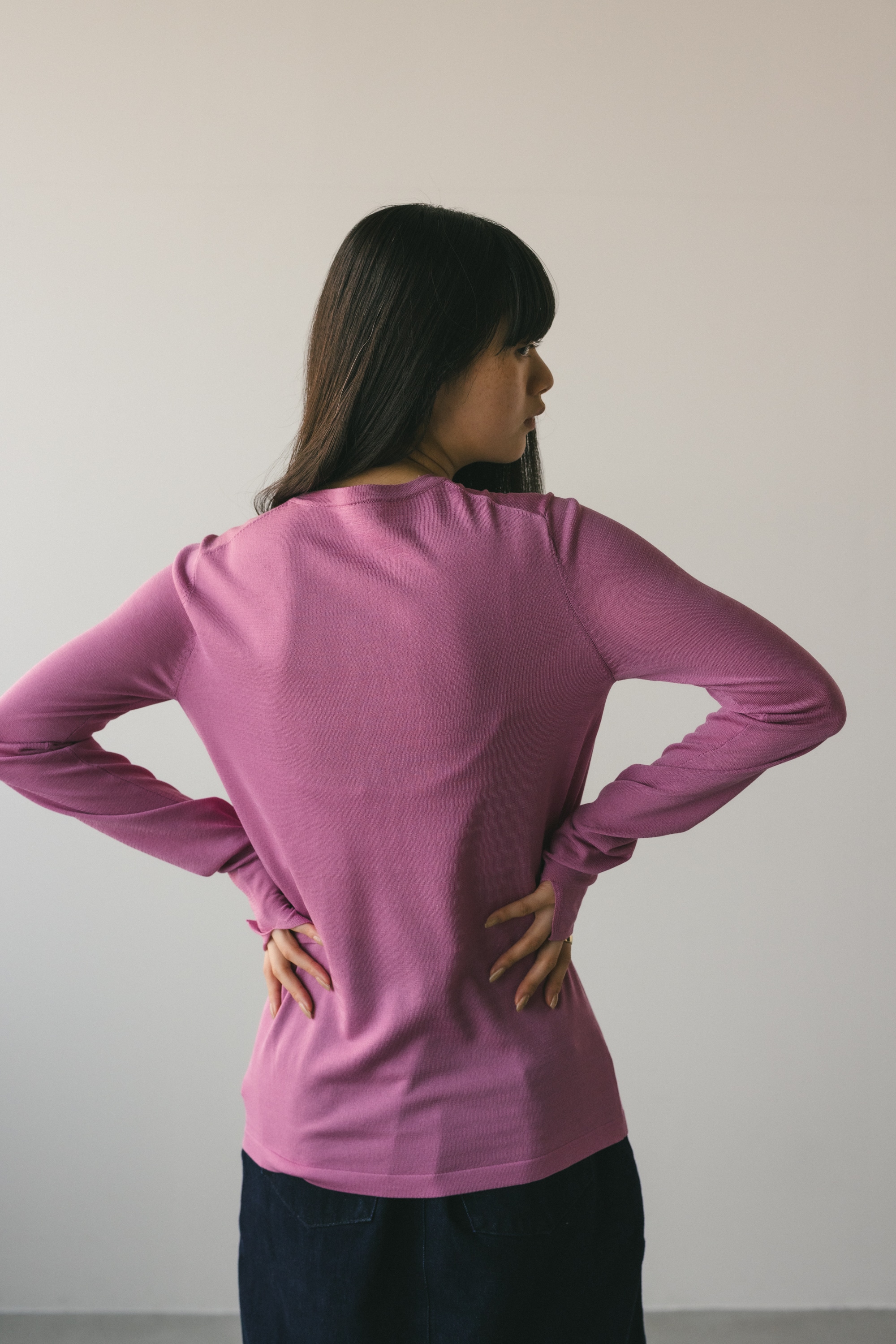 スリットスリーブニット PNK FREE