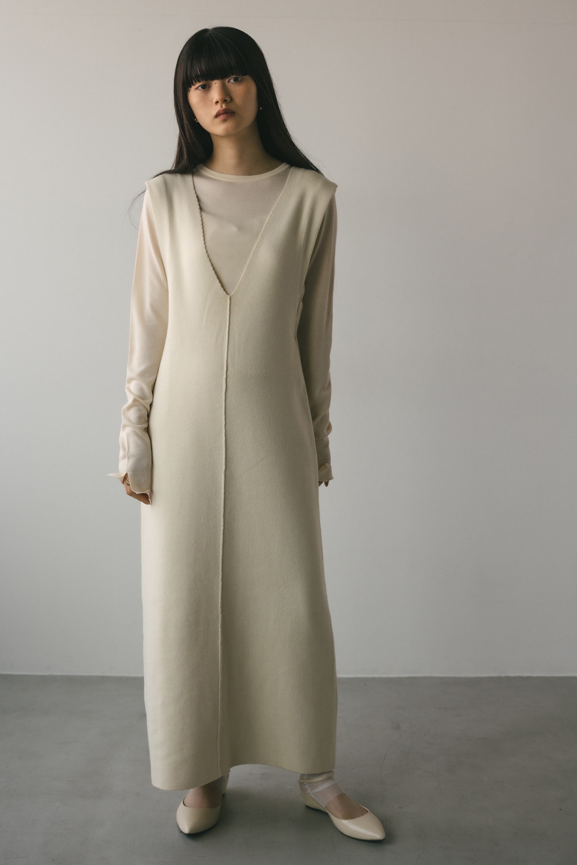 STYLEMIXER | バックディティールニットワンピース (ワンピース