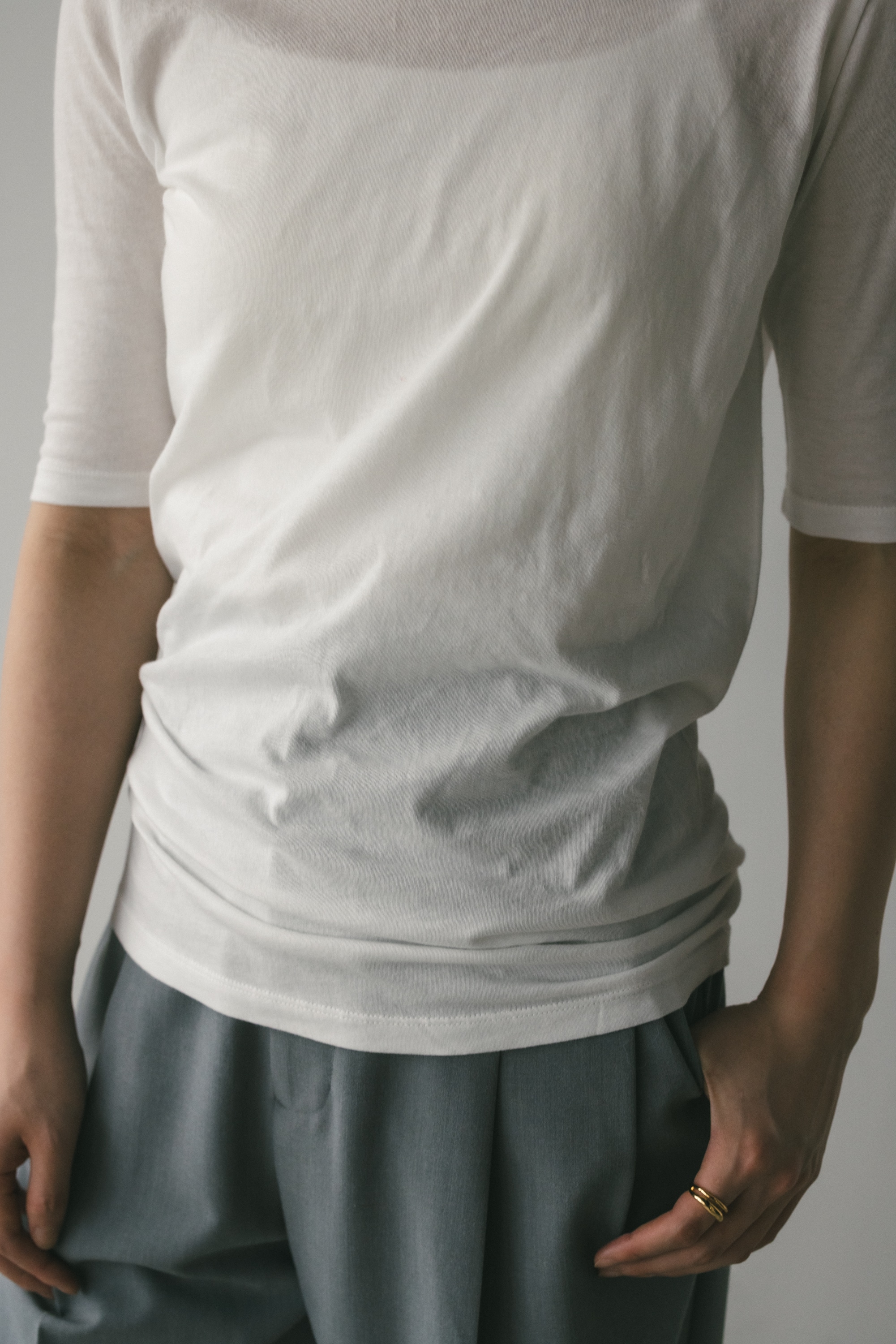 シアーバックシームT WHT FREE