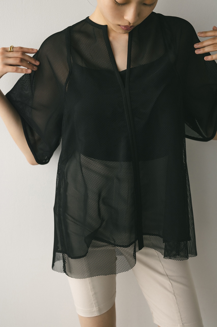 パイピングメッシュトップ BLK FREE