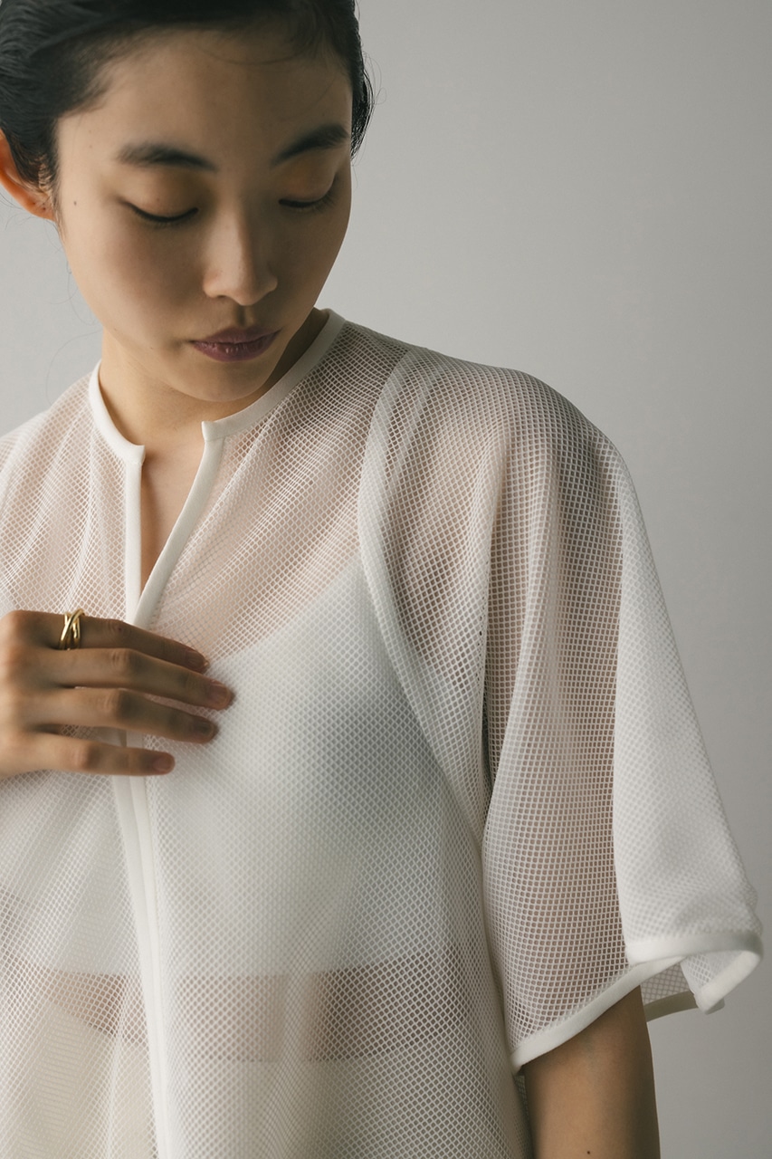 パイピングメッシュトップ WHT FREE