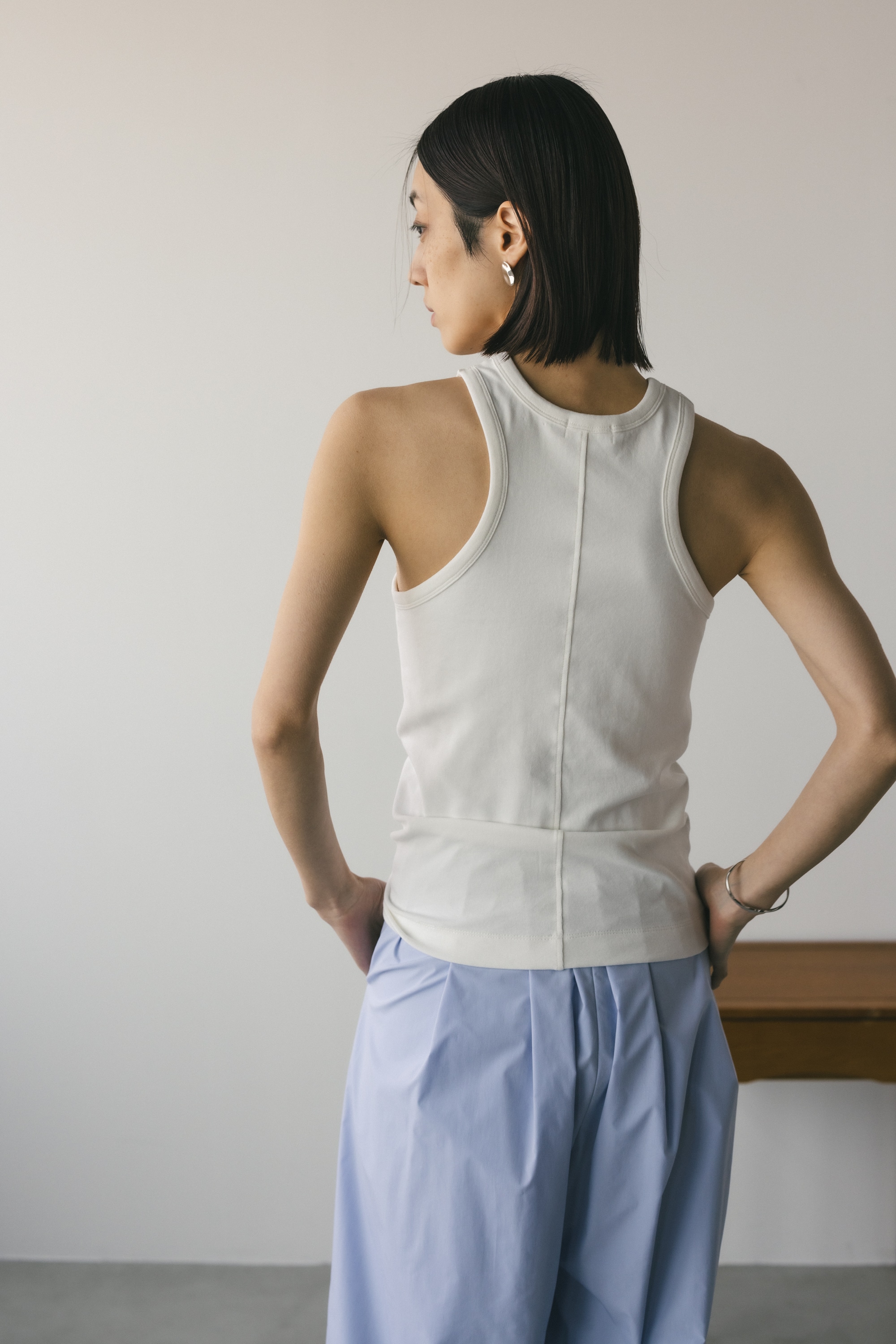 STYLEMIXER | カップ付きカーブアメスリタンク (タンクトップ ) |SHEL