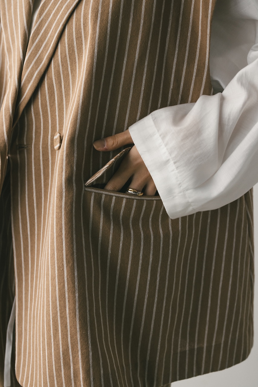 STYLEMIXER リネンミックスルーズベスト