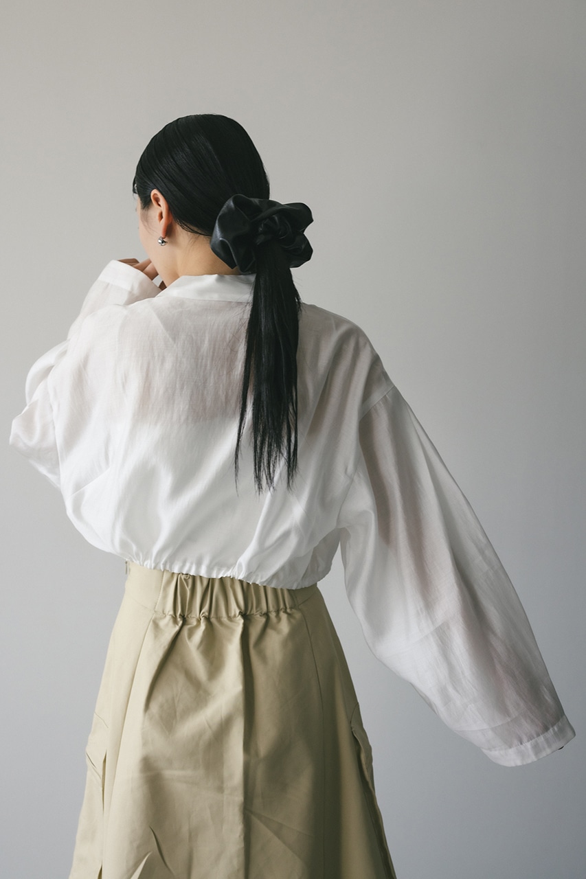 ショートシアーシャツ WHT FREE