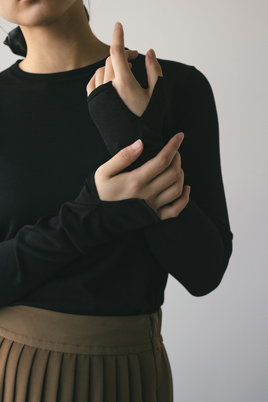 スリットスリーブニット BLK FREE