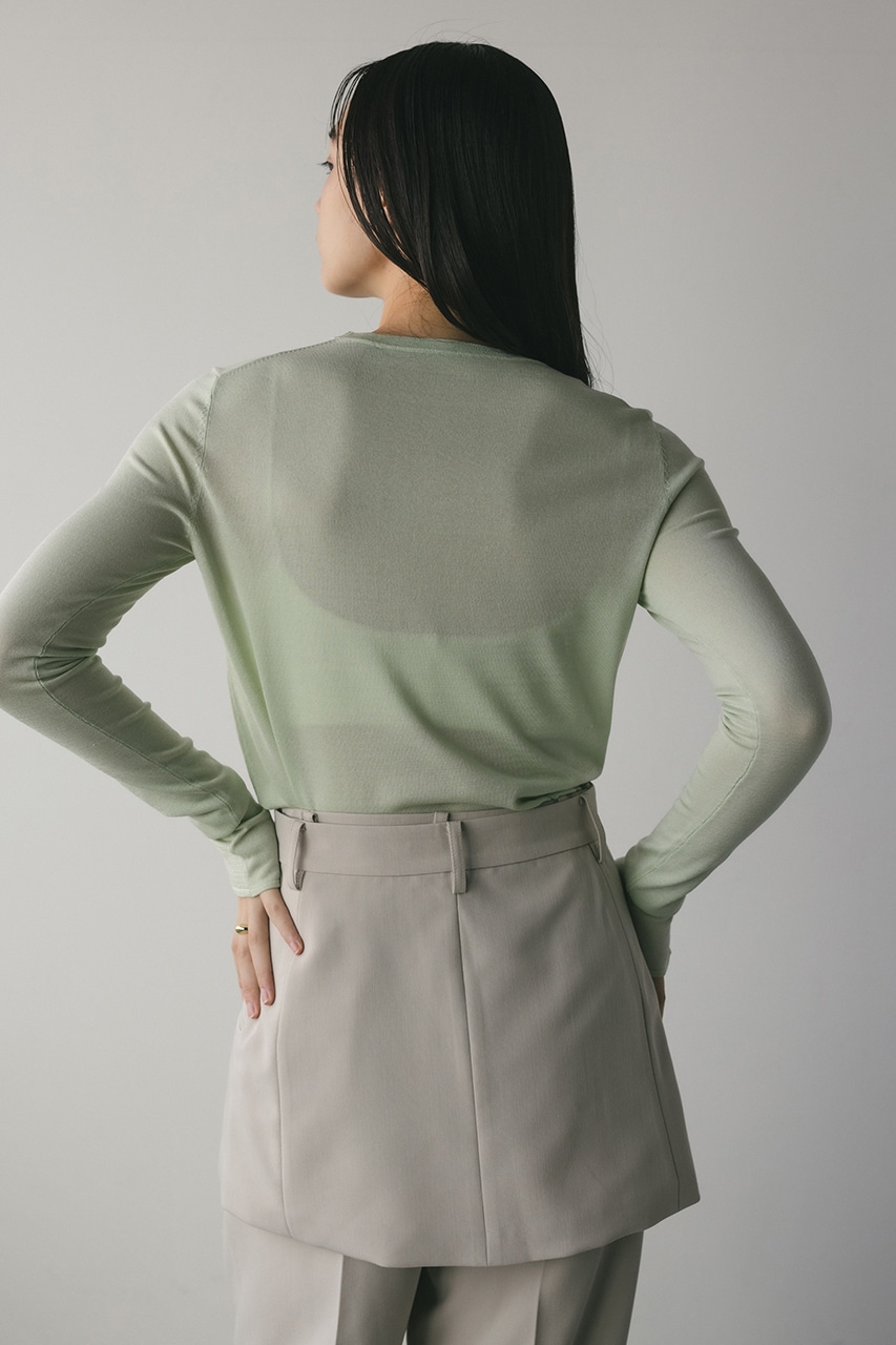 スリットスリーブニット L/GRN FREE