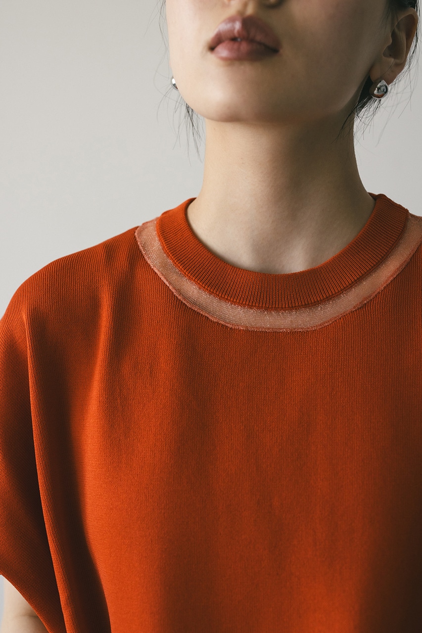 ネックシアーニットトップ ORG FREE